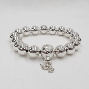 실버 순은 925 12mm 불교 묵주 패션 염주 은팔찌