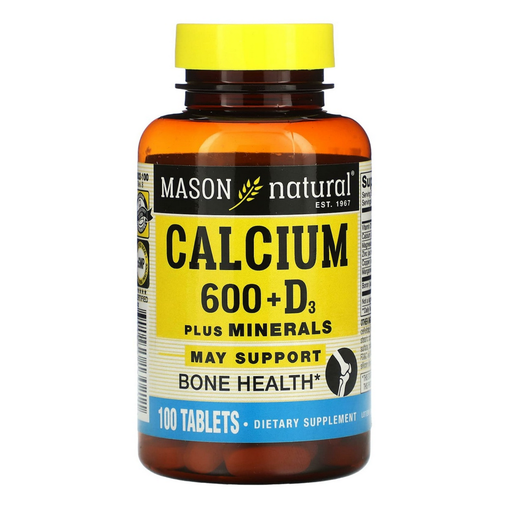 메이슨<b>내추럴 칼슘</b> 600 플러스 비타민D3 100타블렛