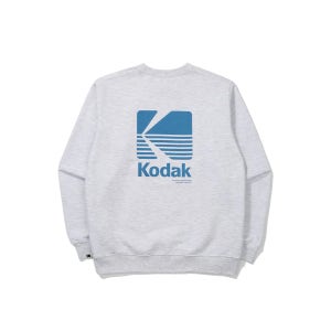 코닥 KODAK 모노그램 레귤러핏 맨투맨 화이트 멜란지
