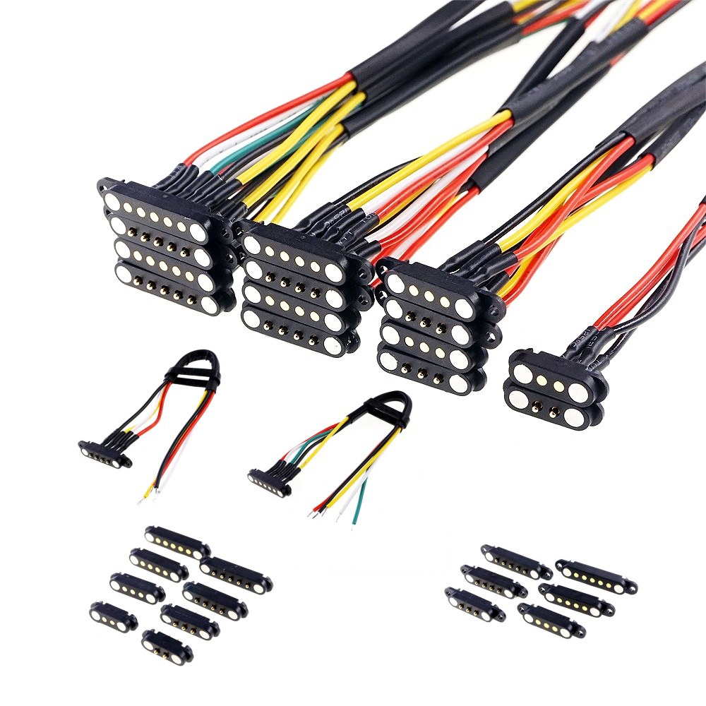 로드 54MM 피치 관통 구멍 PCB BTB 커넥터 2A 마그네틱 포고 <b>Male</b> Female 1<b>pair</b> 2P