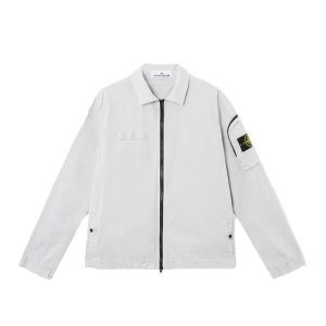 25SS 스톤아일랜드 오가닉 집업 패스닝 셔츠 자켓 그레이 K1S151200003 S0004 V0161