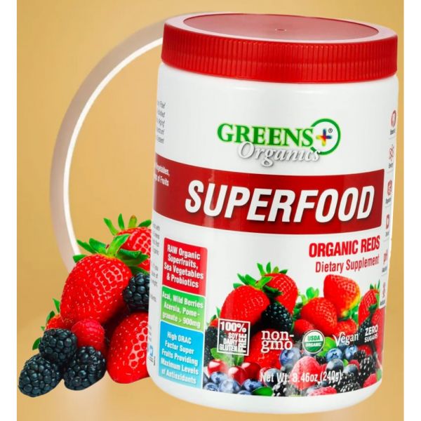 <b>그린스</b> 유기농 레드 슈퍼푸드 <b>파우더</b> 제 폴리페놀 아침 활력 증진 <b>블렌드 에너지</b> 영양 생기 넘치 건강 비건 대