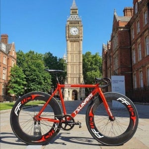 쓰나미픽시자전거 snm100 완차 주니어 입문용 전후브레이크포함 싼곳 레드와인 S