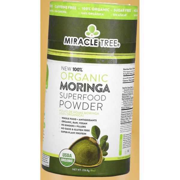미라클 트리 유기농 모링가 슈퍼푸드 파우더 227g226.8g 미국내수용 8 Ounce (Pack of 1)