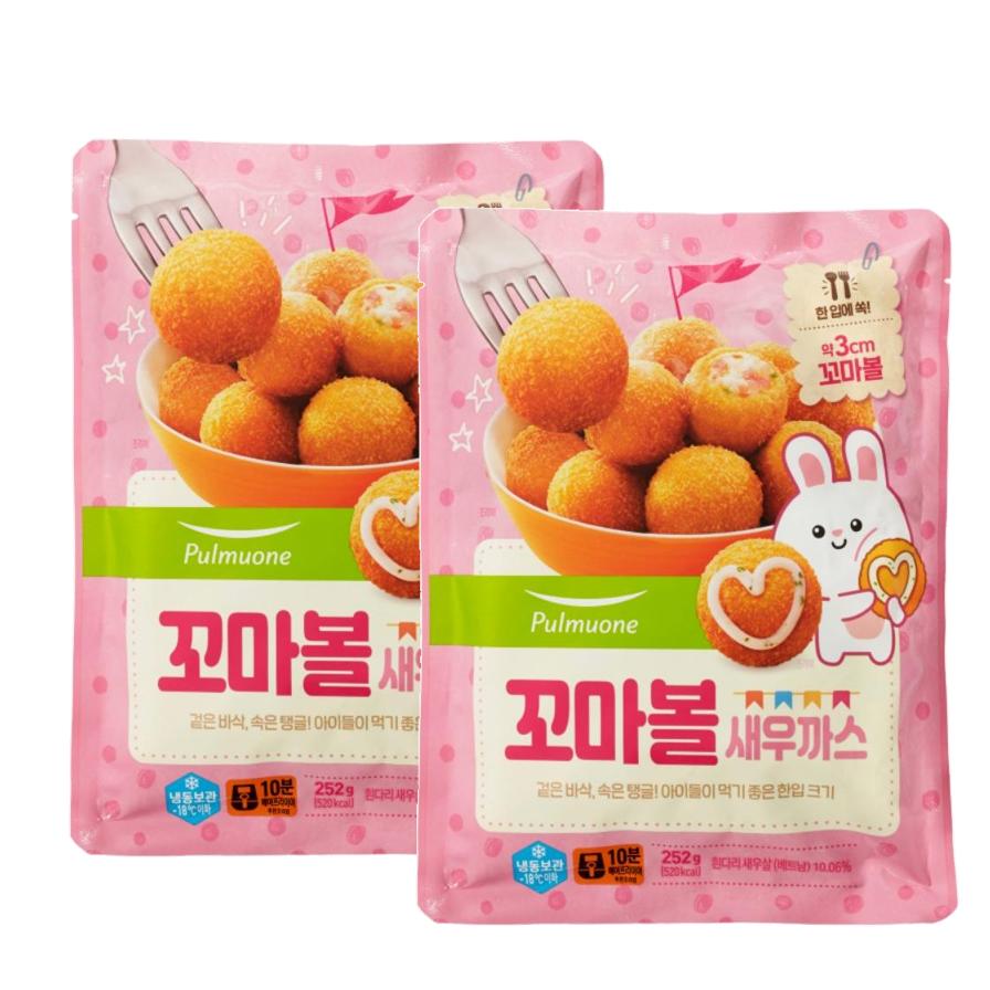 <b>풀무원</b> 꼬마볼 새우<b>까스</b> 252g 2개