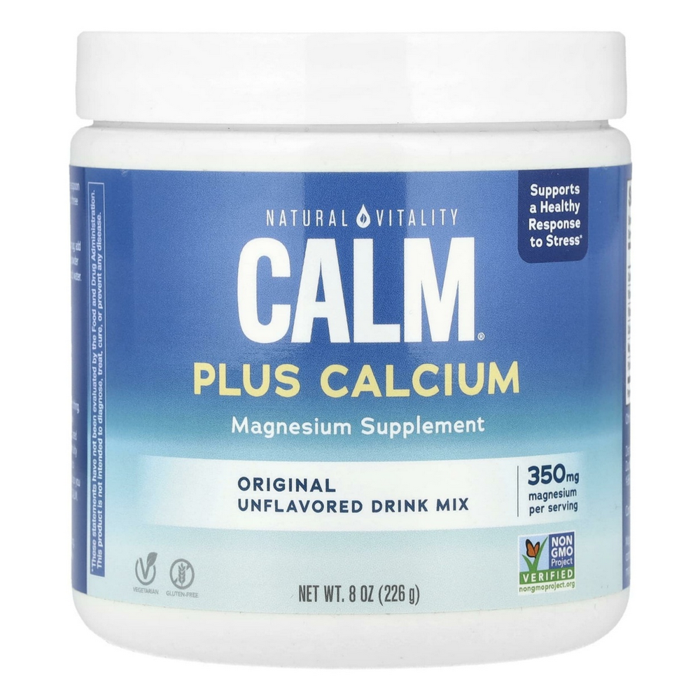 내추럴바이탈리티 <b>캄 플러스 칼슘</b> 드링크믹스 오리지날 무맛 8온즈 226그램