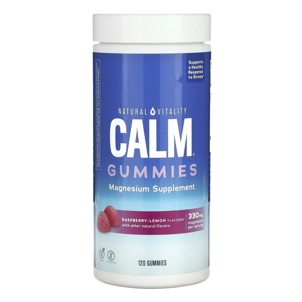 내추럴바이탈리티 <b>캄</b> 구미스 <b>마그네슘</b> 서플먼트 <b>라즈베리 레몬</b> 120구미
