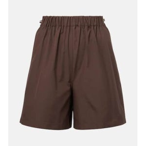 막스마라 하웨이 코튼 팝린 반바지 브라운 P01024036