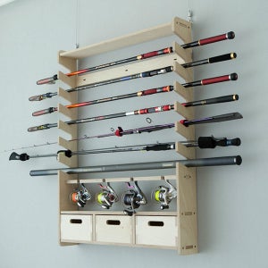 우드팟 낚시대거치대 로드거치대 100% 핸드메이드 제작상품(서랍형)