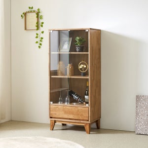 집무드 그루트 북유럽 원목 유리문 진열장 피규어 TV 장식장 600