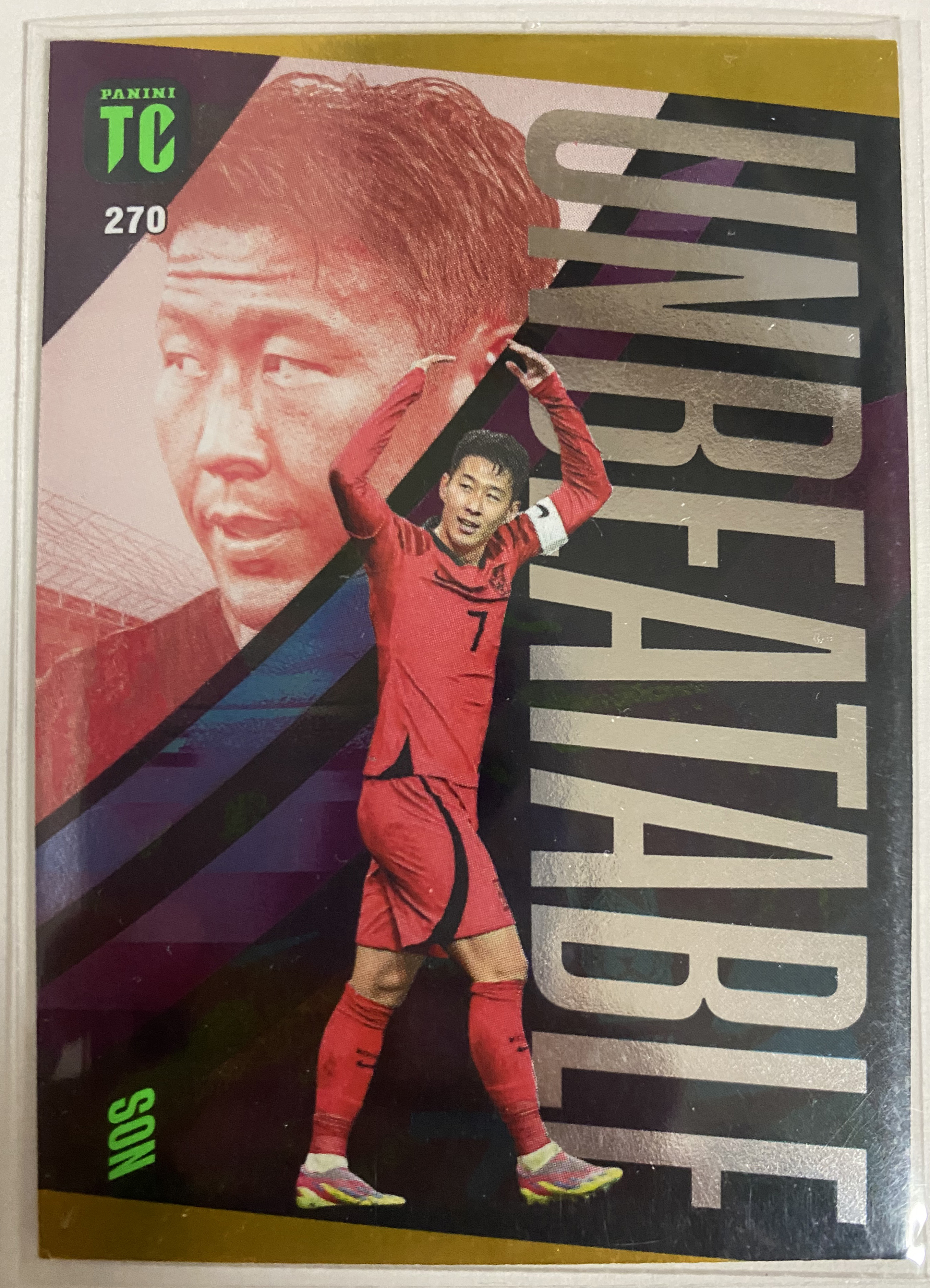 손흥민 축구카드 언비터블 브릿지골드 파니니 탑클래스 2024