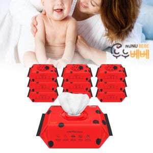 저자극 엠보 캡형 아기물티슈 72매 10팩 20팩 30팩 고평량 65gsm 벅스레드