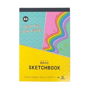 흥국산업 뜯어쓰는 스케치북 A4 도화지 130g 210x297mm