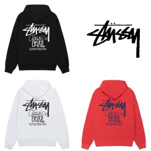 스투시 클래식 기어 후드 블랙 애쉬 헤더 카옌 M-XXL 1925084