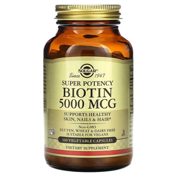 Solgar 비오틴 5000mcg 베지 캡슐 100정