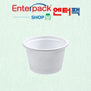 엔터팩 PRW-11007 백색 원형용기 (2000개입) 포장 배달 실링용기 1100