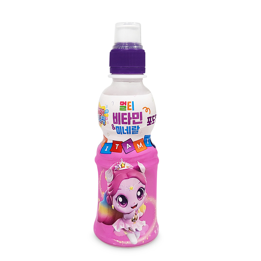 캐치티니핑 멀티비타민 미네랄 음료 어린이 간식 오로라핑 왕자핑 포도, 200ml, 1개