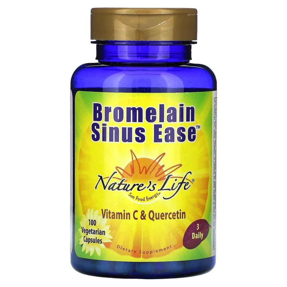 <b>네이처스라이프 면역</b>건강 케르세틴 300mg +브로멜라인 1200mg +C+칼슘 120 베지캡슐