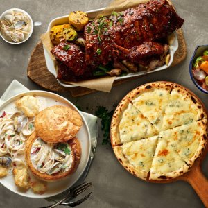 애슐리 고르곤졸라피자+빠네+폭립800g