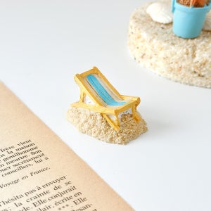 미니어처 썬베드 장식 마블 비치 해변의자 소품