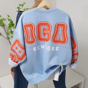 형님클라쓰 시카고 망정 프린팅 커플 오버핏 남자 라운드 맨투맨