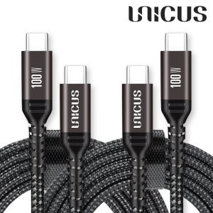 우니쿠스 공식판매점 100W 초고속 C to C USB PD 충전 케이블 2개 패키지 E-Marker칩