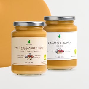 넛츠그린 대용량 100% 무첨가 땅콩버터 오리지널+크런치 480g 2개 (교차선택가능)