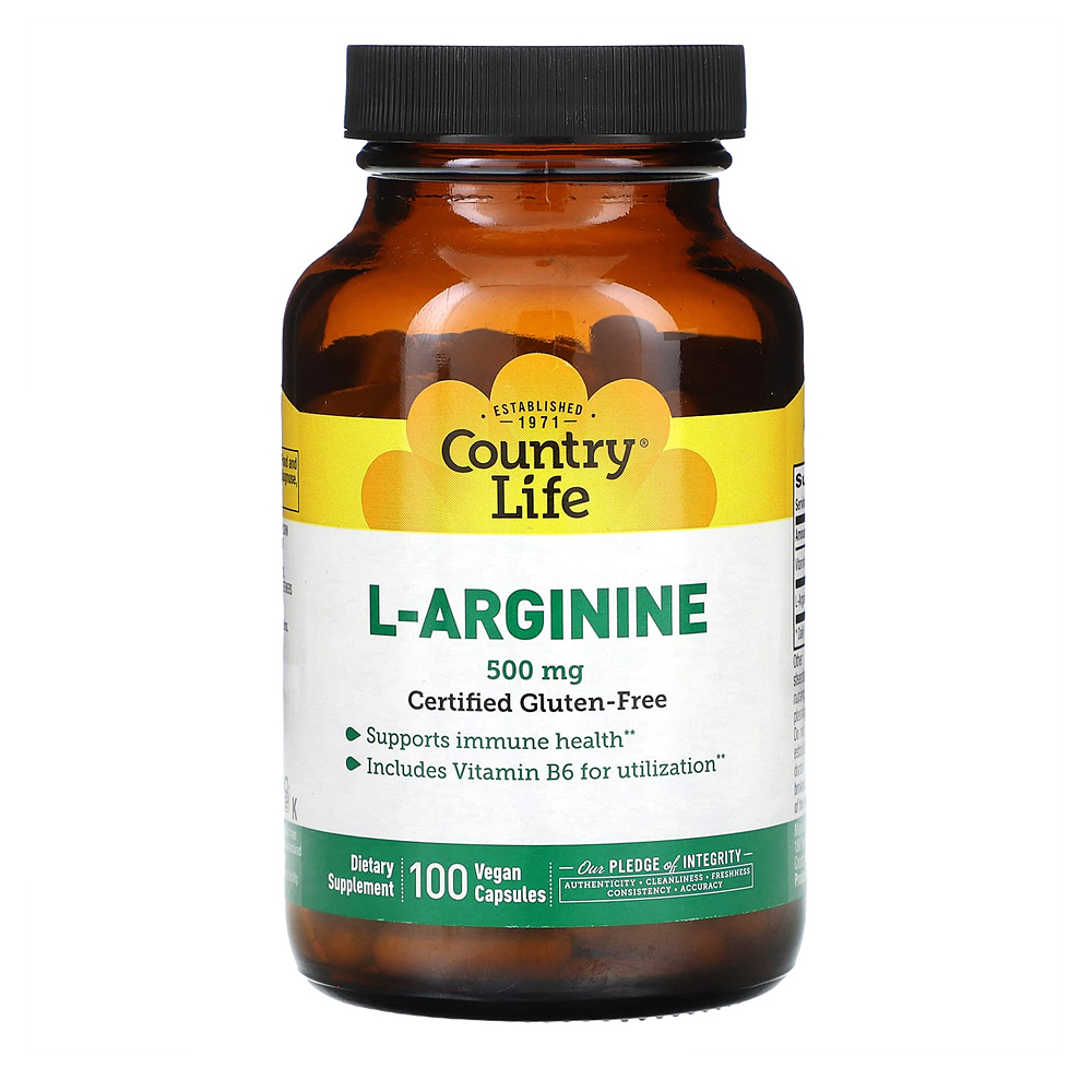 <b>Country Life</b> l-알지닌 L-<b>아르기닌</b> 500mg 베지 캡슐 100정