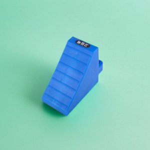 차량 고임목 화물 차량 버팀목 받침목 대형 주차 고무 자동 차 고임목 블루