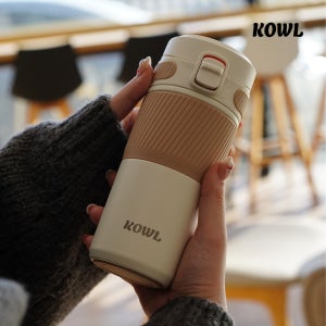 코울 테카포 원터치 데일리 스텐316 이중진공 보온보냉 휴대용 차망 텀블러 450ml