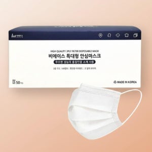 특대형 덴탈 마스크 일회용 얼큰이 대두 빅사이즈 숨쉬기편한 비말 차단 화이트 50매