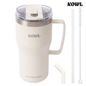 코울 퀸스 트라이탄 빨대 손잡이 스텐머그컵 벤티사이즈 보온보냉 사무실 텀블러 590ml