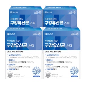 종근당 프로젝트365 구강유산균 스틱 30포, 4개