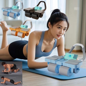사륜 자동 리바운드 AB슬라이드 롤아웃 롤아웃 복근운동기구 가정용운동기구
