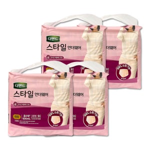 디펜드 스타일 언더웨어 성인 팬티 기저귀 패드 여성 파워중형, 9개입, 4팩