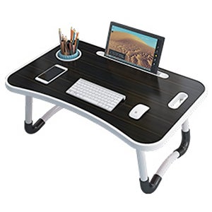 접이식간이테이블 미니좌식테이블 베드트레이 소형 침대용식탁 블랙