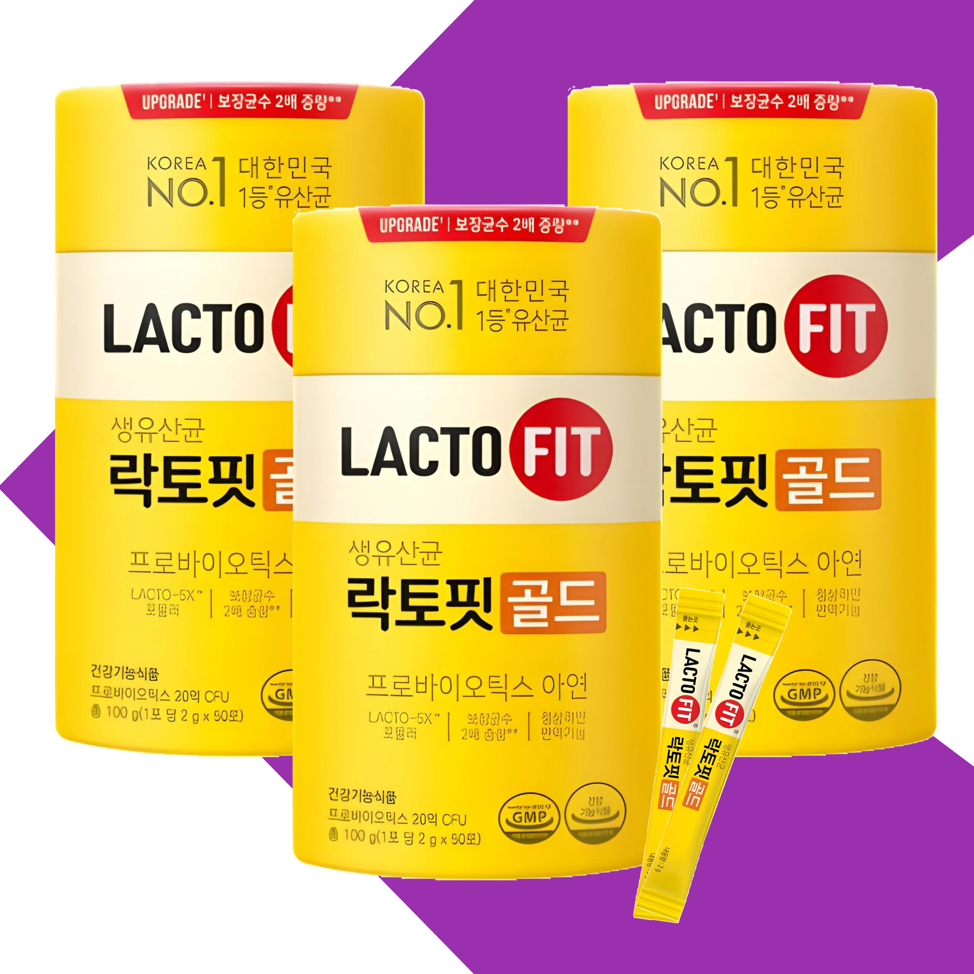 종근당 <b>락토핏</b> 생유산균 골드 5개월분 50포 x 3통