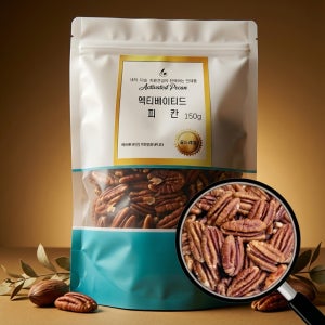 골드라벨 세척 담금 저온건조 엑티베이티드 피칸 견과 견과류 300g 150g