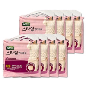 디펜드 스타일 언더웨어 성인 팬티 기저귀 패드 여성 파워중형, 9개입, 8팩
