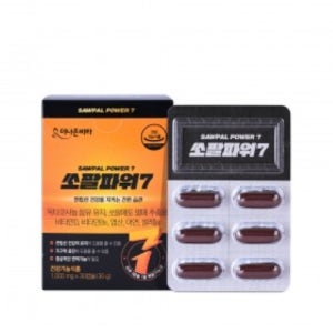 더나은 쏘팔파워7 남성 활력 영양제, 쏘팔메토 & 옥타코사놀 함유 30캡슐, 6개