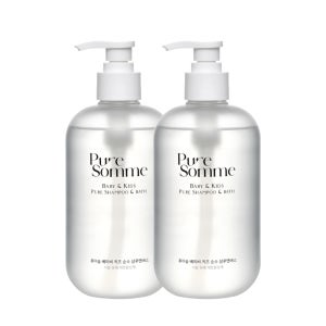 퓨어솜 아토 아기 신생아 어린이 순한 샴푸앤바스 약산성 보습 바디워시 500ml, 2개