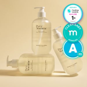 퓨어솜 아토 보습 아기 신생아 어린이 순한 샴푸앤바스 약산성 바디워시 500ml, 3개