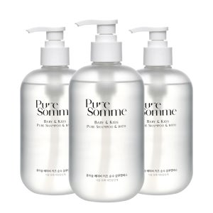 퓨어솜 아토 아기 신생아 어린이 순한 샴푸앤바스 약산성 보습 바디워시 500ml, 3개