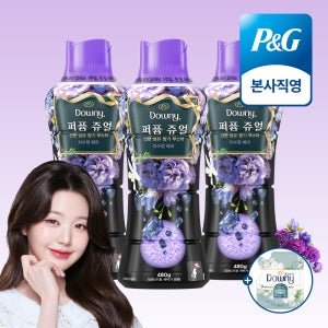 다우니 퍼퓸 쥬얼 자수정 베리 향기 부스터 480g 3개 + (증정) 섬유유연제 200ml 샘플 1개