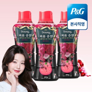 다우니 퍼퓸 쥬얼 루비 피오니 향기 부스터 480g 3개