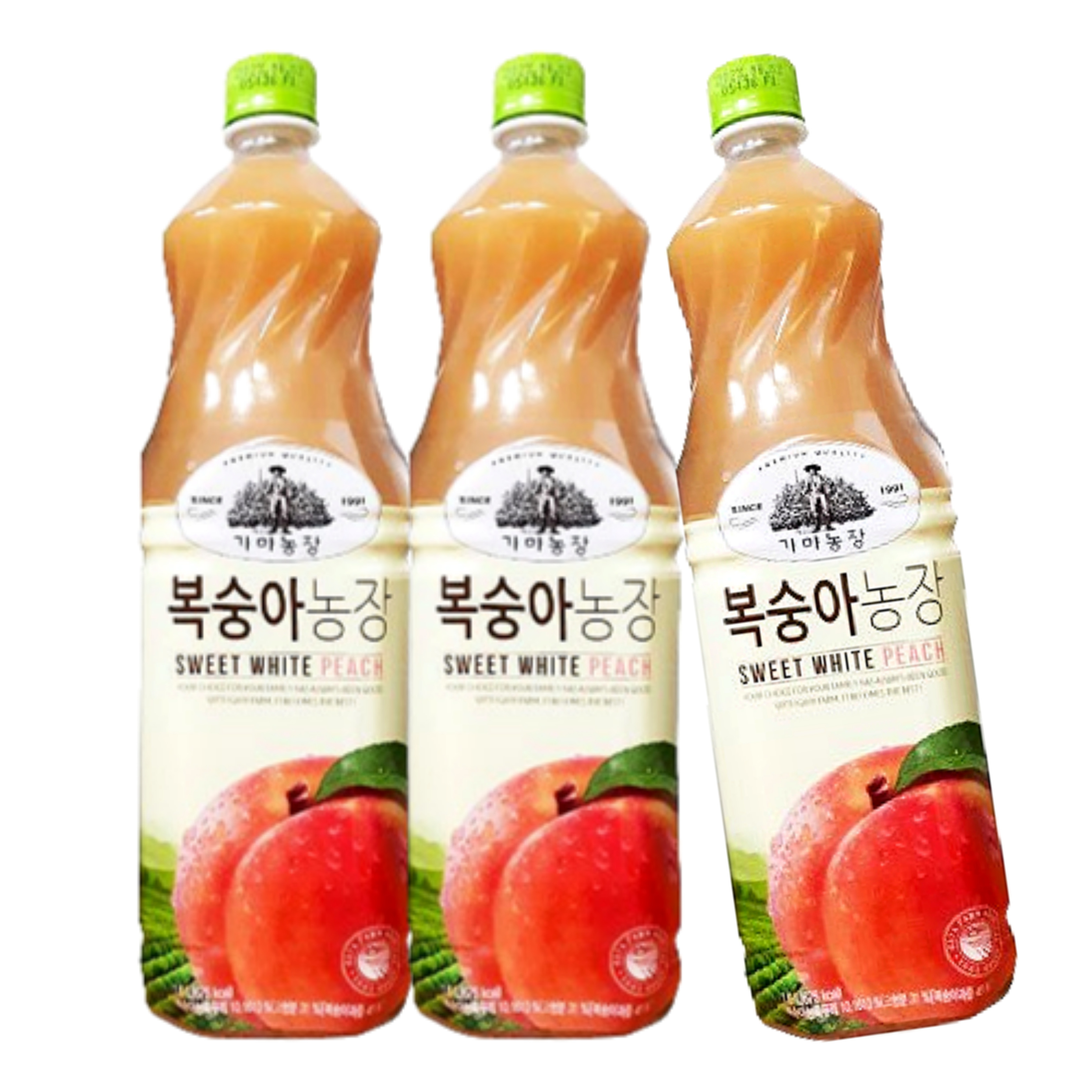 웅진 가야농장 복숭아농장 복숭아 쥬스 1.5L 12페트