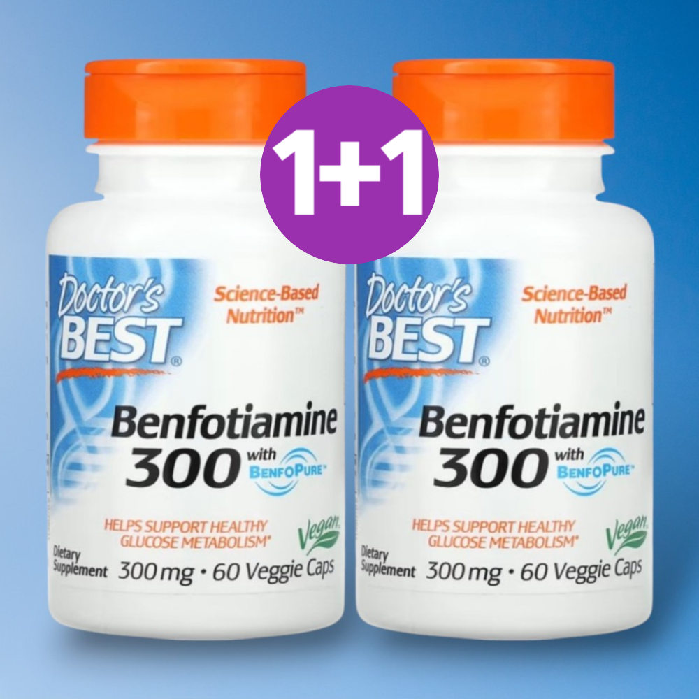 1+1 닥터스베스트 <b>벤포티아민 300mg</b> 60캡슐 2개 Benfotiamine