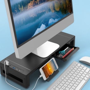 올타 5 in 1 멀티허브 모니터 받침대 USB C타입 길이조절