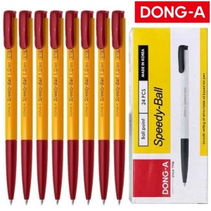 동아 스피디볼 기본 볼펜 1갑 155x45x65mm 185g 1.0mm 레드, 24개