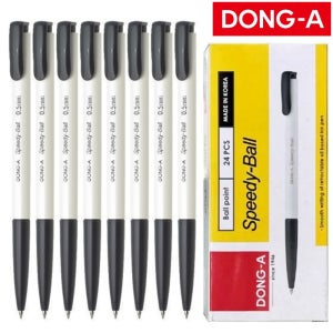 동아 스피디볼 기본 볼펜 1갑 155x45x65mm 185g 0.5mm 블랙, 24개